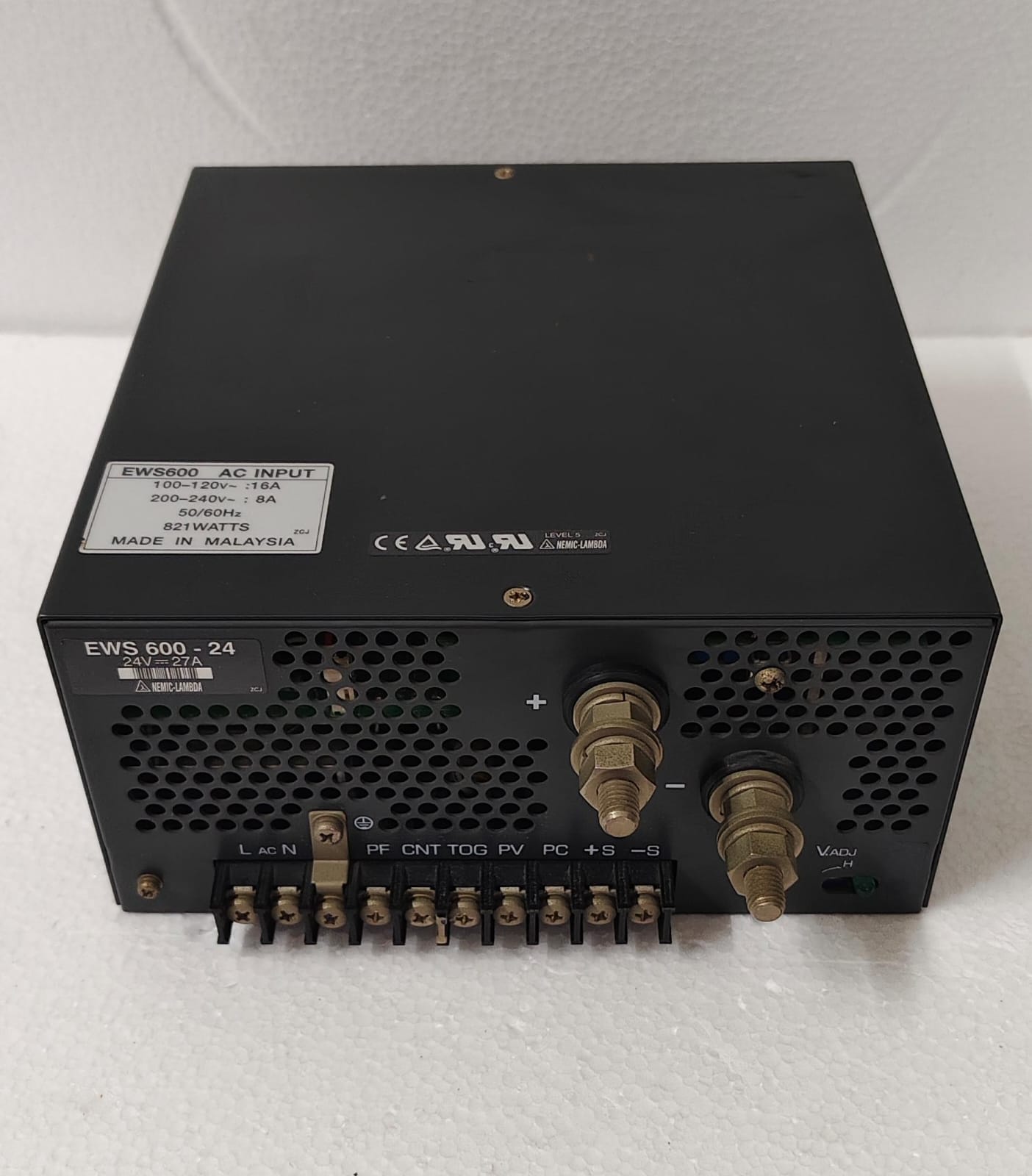 NEMIC-LAMBDA EWS600-28 POWER SUPPLY 28V=23A